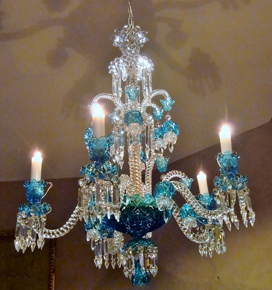 21st Century Burlesque Champagne Chandelier and Crystals by